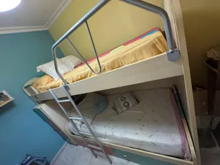 Dormitorio juvenil madera y metal