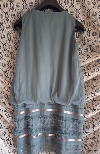 Vestido Tintoretto verde lentejuelas T38-40
