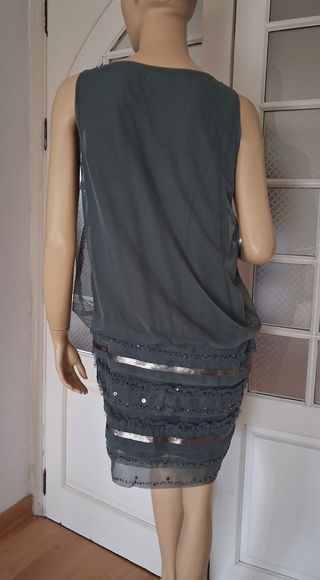 Vestido Tintoretto verde lentejuelas T38-40