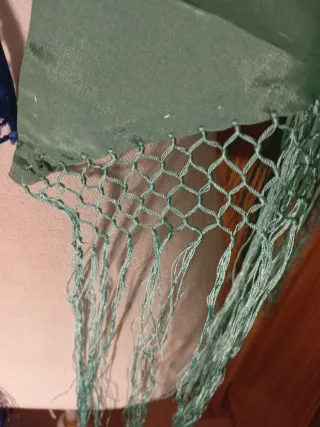 Mantoncillo Flamenco Niña Azul/Verde