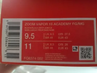 Zapatillas Nike Futbol Talla 43 Negras.