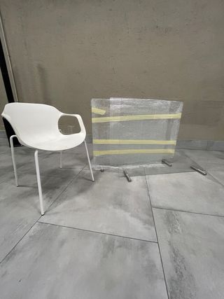 5 Mamparas separador de vidrio templado