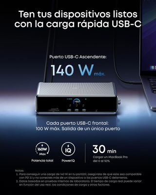 Estación Acoplamiento Anker DL7400 14 Puertos