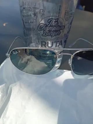 Gafas Ray-Ban P Aviador Metal Dorado Lente Verde