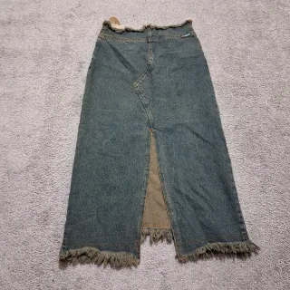 Gonna y2k Donna con spacco posteriore Sfrangiata