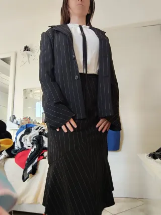 Tailleur donna con gessato