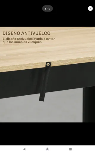 Mesa de cocina alta con estantes