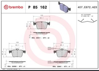 Pastillas Freno Brembo Traseras Audi/Seat
