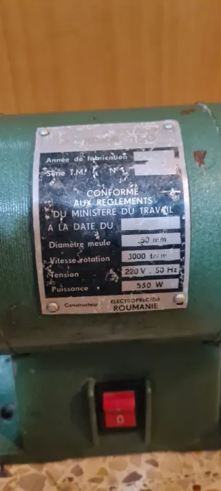Amoladora de banco 550W, piedra/muela 150 mm