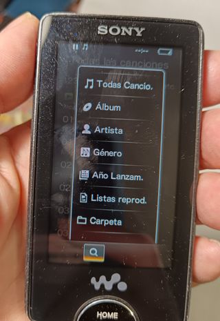 Reproductor Sony NWZ-X1050 Negro