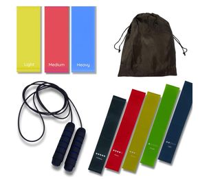 Kit Bandas Elásticas Ejercicio + Cuerda