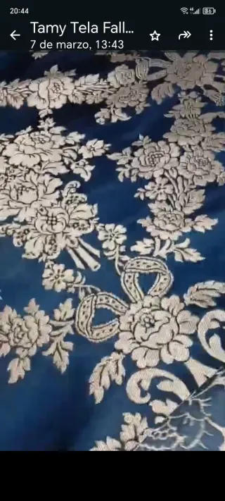 Tela fallera chaleco hombre azul y oro de dalila