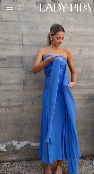 Vestido de fiesta LADY PIPA azul