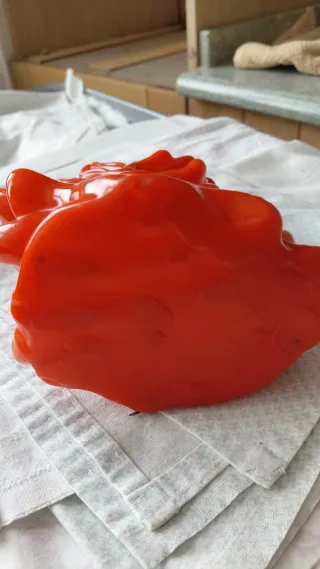 Candela decorativa corallo rosso