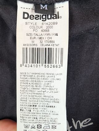 Falda pantalón negra DESIGUAL