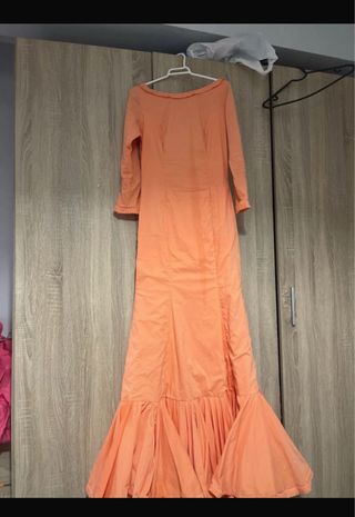 Traje de flamenca salmon