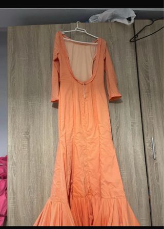 Traje de flamenca salmon