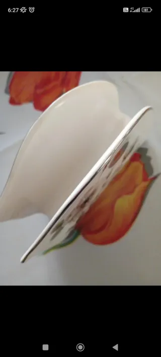 Portatovaglioli in ceramica con fiori