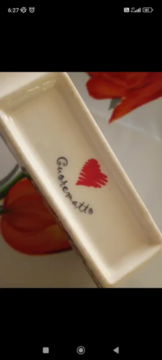 Portatovaglioli in ceramica con fiori