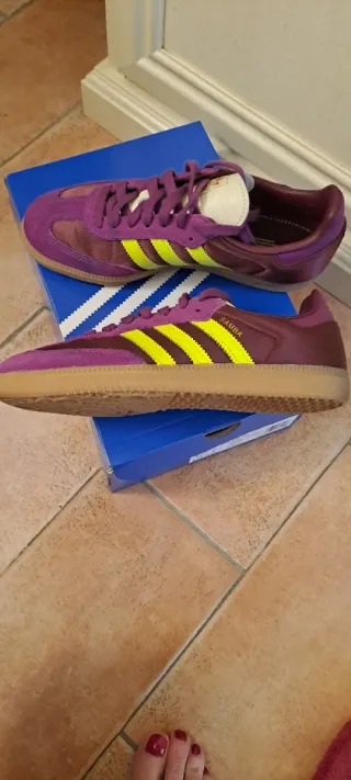 Adidas Samba Viola/Giallo