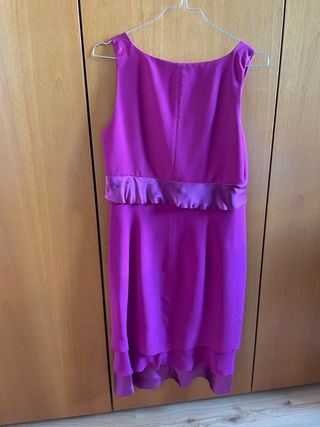 Abito da cerimonia viola con rouches