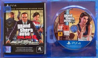 PS4 + Mando Rojo + Cascos Razers + GTA V y BO3