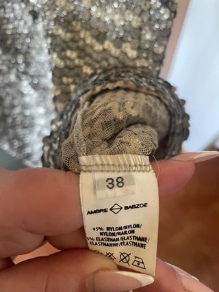 Top lentejuelas babzoe plateado talla única