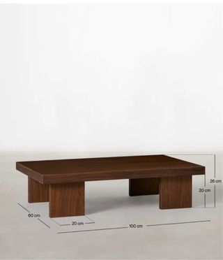 Mesa de centro de madera oscura