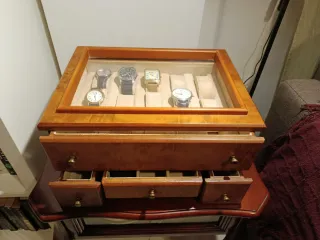 Joyero para relojes de madera