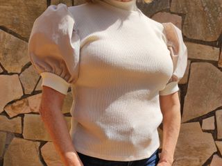 Camisa Zara Talla M Crema/Beige