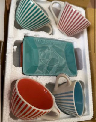 4 Tazas Espresso Cerámica