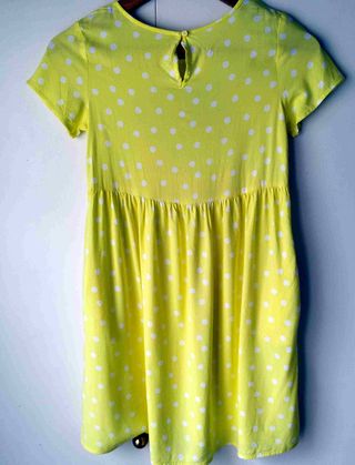 Vestido niña amarillo lunares H&M 9/10 años