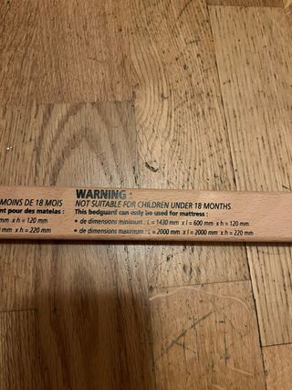 Barrera de madera anti caídas