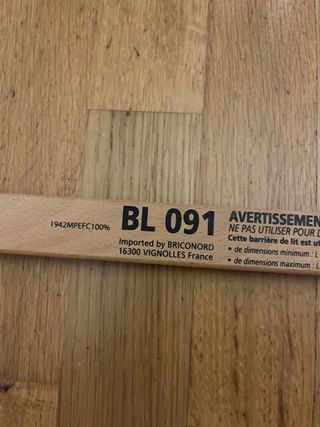 Barrera de madera anti caídas