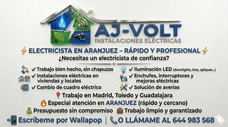 ELECTRICISTA EN ARANJUEZ – RÁPIDO Y PROFESIONAL