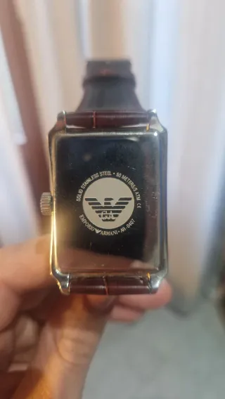Orologio Emporio Armani Rettangolare Pelle Marrone