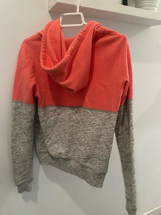 Sudadera Hollister Mujer Gris y Rosa