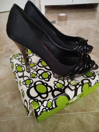 Zapatos tacón negros talla 38