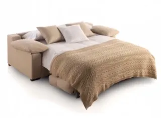 Sofá-cama beige 2,13m
