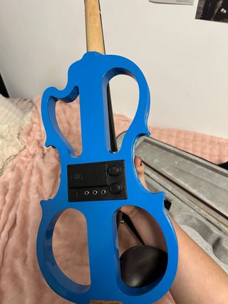 Violín Eléctrico Azul con Funda y Arco
