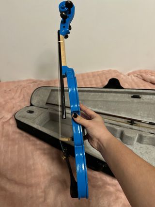 Violín Eléctrico Azul con Funda y Arco