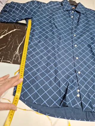 Camicia uomo a quadri blu