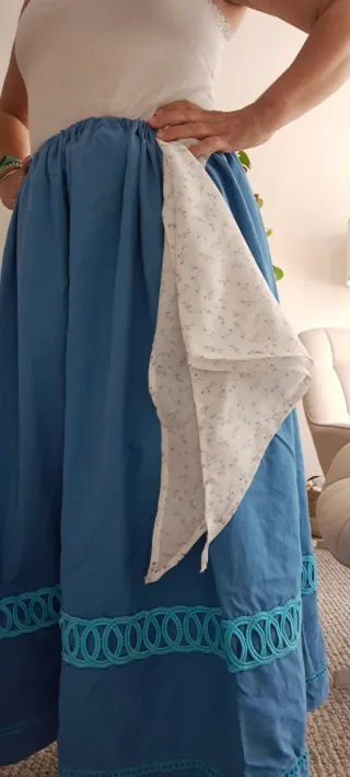 Falda 87cm casera,  serrana, huertana, espigadora