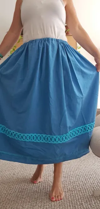 Falda 87cm casera,  serrana, huertana, espigadora