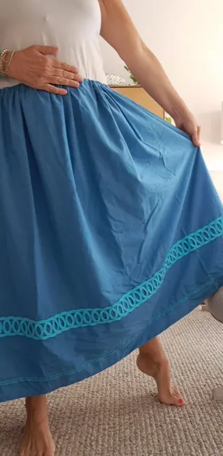 Falda 87cm casera,  serrana, huertana, espigadora