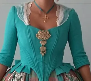 Vestido Fallera Turquesa