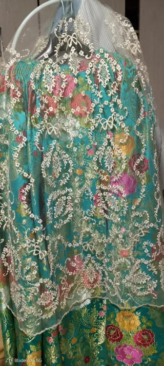 Vestido Fallera Turquesa