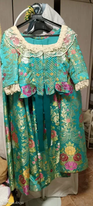 Vestido Fallera Turquesa