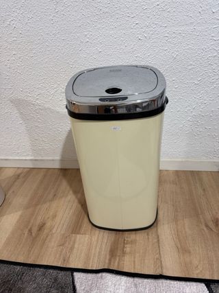 Papelera Kitchen Move Beige/Plata