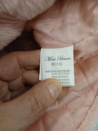 Gilet bimba rosa pelliccia con cappuccio